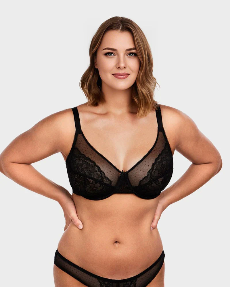 Full Coverage Lace Minimizer Bra - Petal - Image 11
