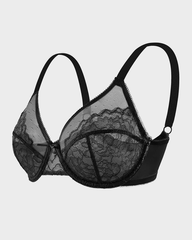 Full Coverage Lace Minimizer Bra - Petal - Image 13