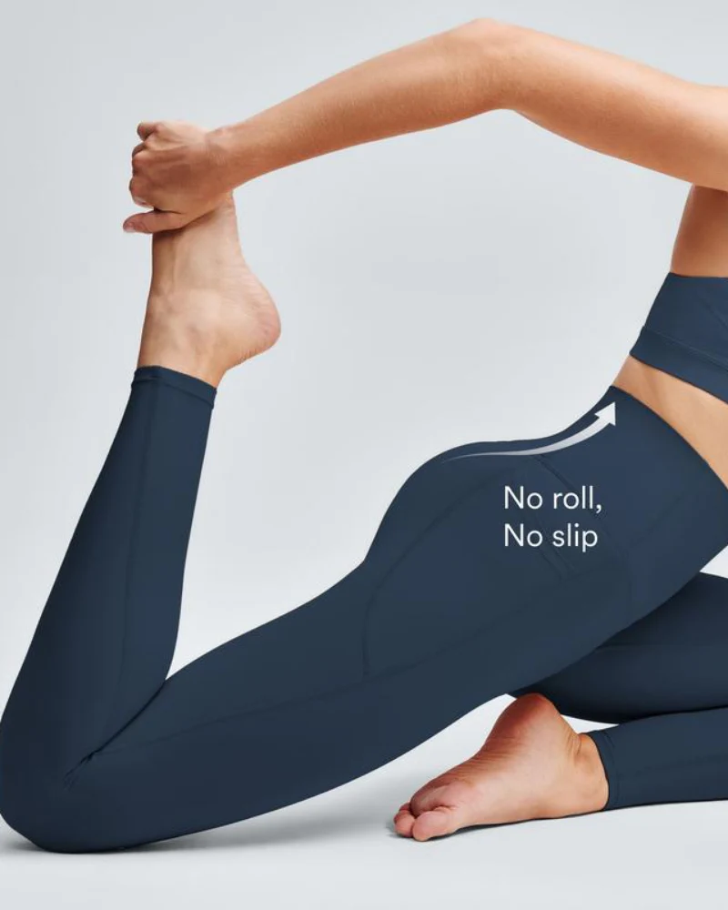 High Waisted Butt Lifting Tummy Control Side Pocket Shaping Training Leggings - Image 4