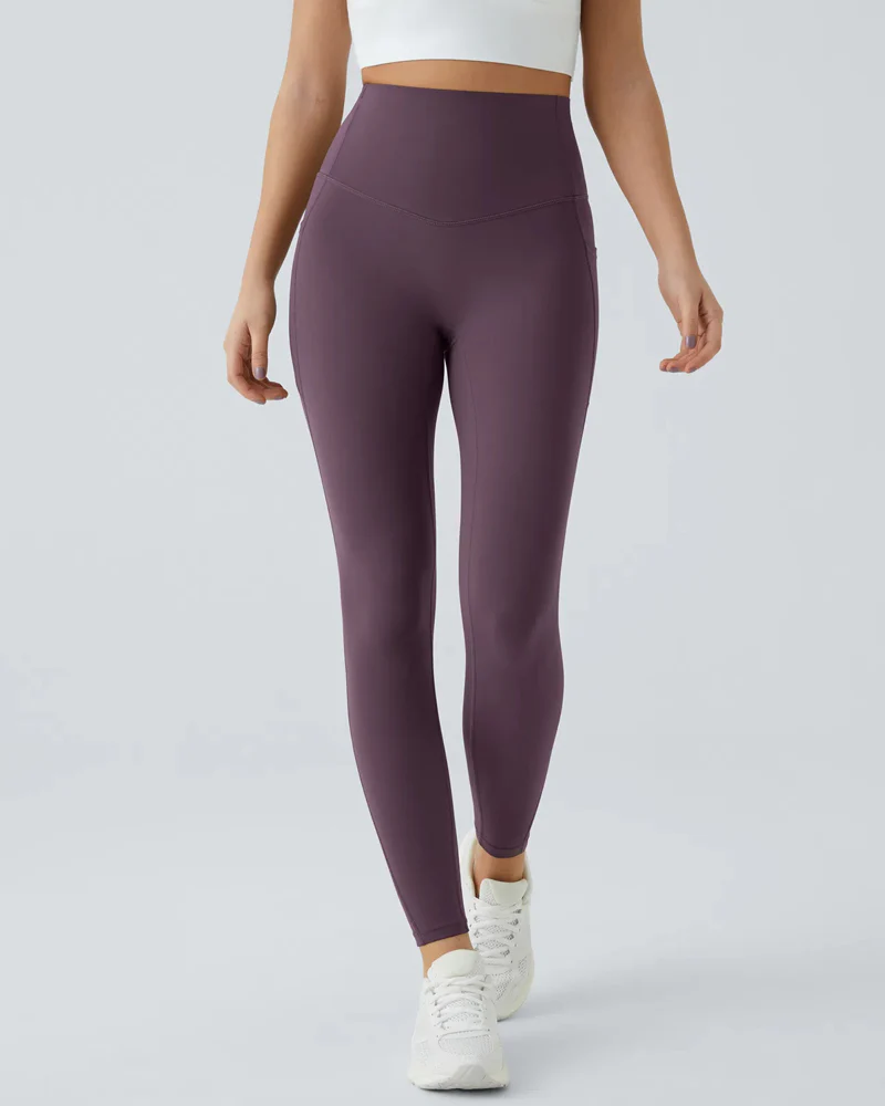 Butt Lifting Tummy Control Side Pocket High Waisted Shaping Training Leggings - Image 71