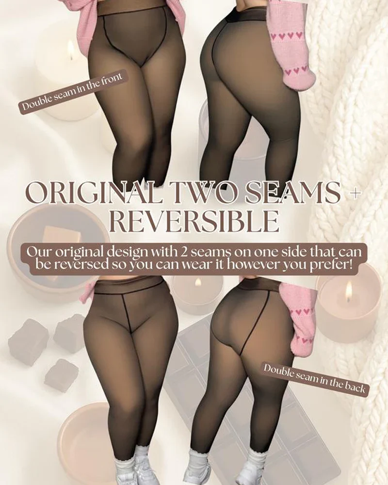 Compression One-Seam Shaping Fleece Leggings - Image 5