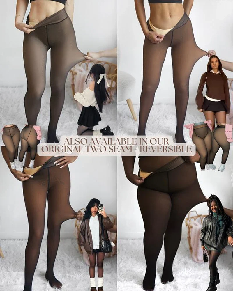 Compression One-Seam Shaping Fleece Leggings - Image 6