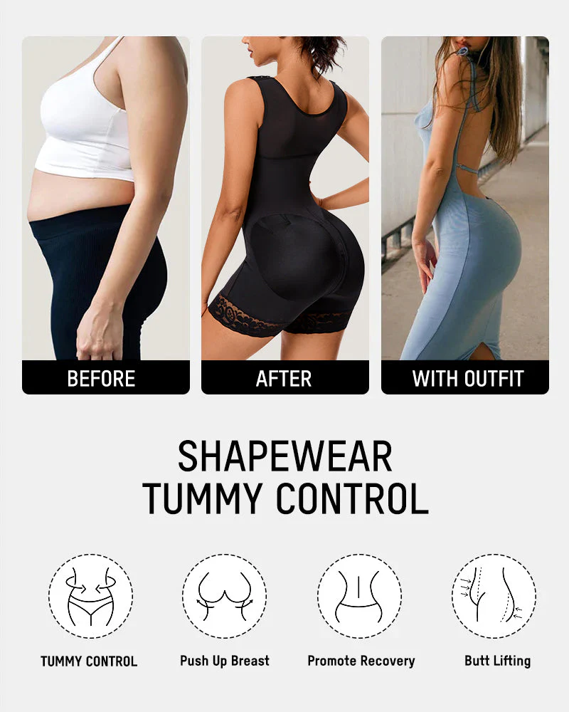 Extra Plus Size Shaper Bodysuit Tummy Control Shapewear With Bra - Image 8