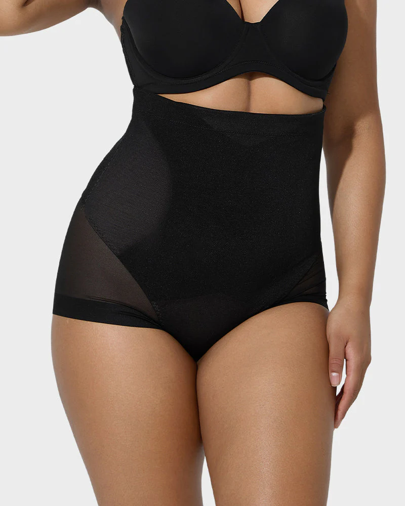 High Waist Mesh Tummy Control Butt Lifting Shaping Panty - Image 5