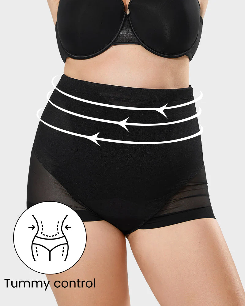 High Waist Mesh Tummy Control Butt Lifting Shaping Panty - Image 9