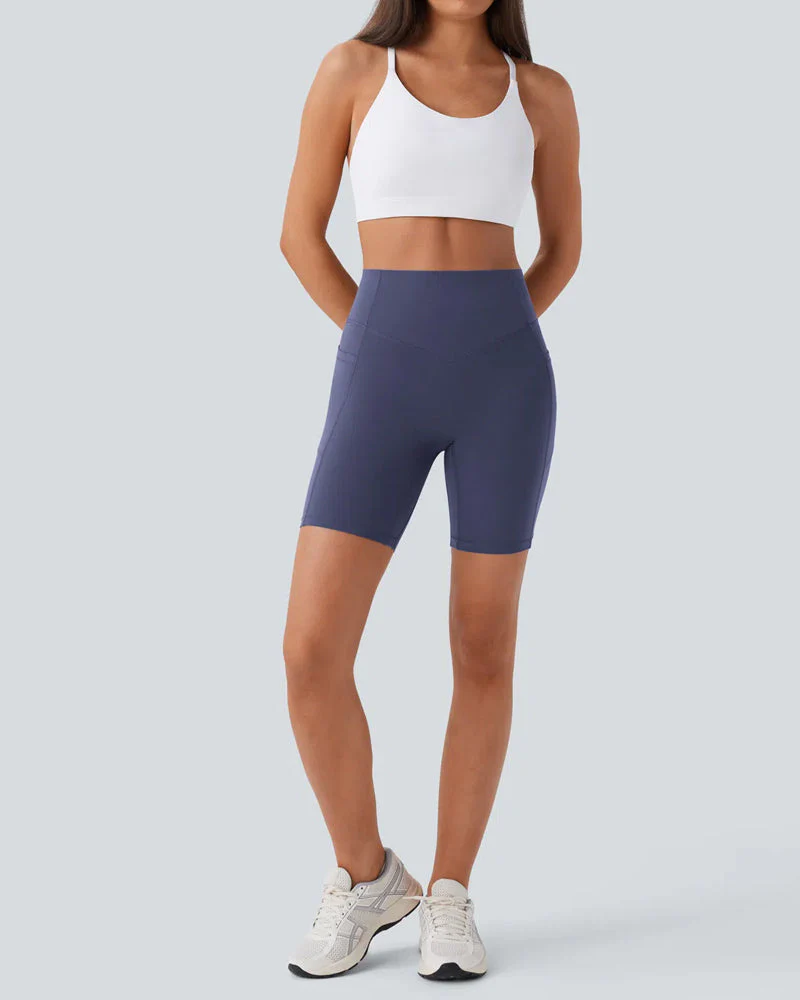 ⏳Limited-Time Offer🎉High Waisted Butt Lifting Tummy Control Side Pocket Shaping Training Shorts 7" - Image 11