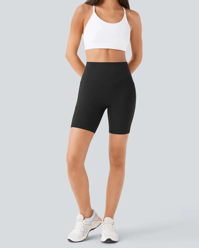 ⏳Limited-Time Offer🎉High Waisted Butt Lifting Tummy Control Side Pocket Shaping Training Shorts 7" - Image 6