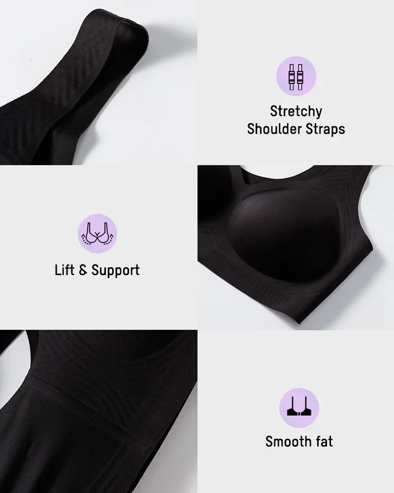 Lifting Wire-Free Antibacterial Jelly Bra - Image 22