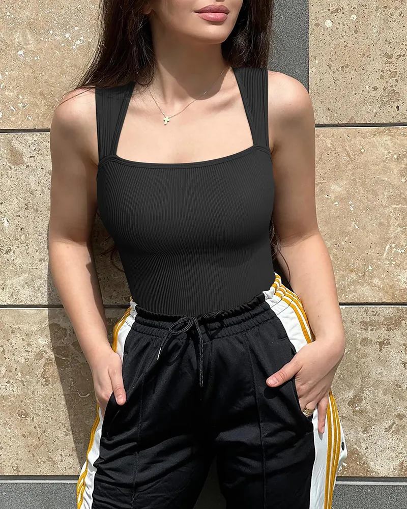 Sleeveless Tummy Control Tank Tops Bodysuits - Image 9